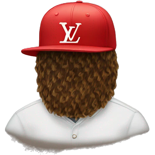 Only Louis Vuitton cap no face emoji