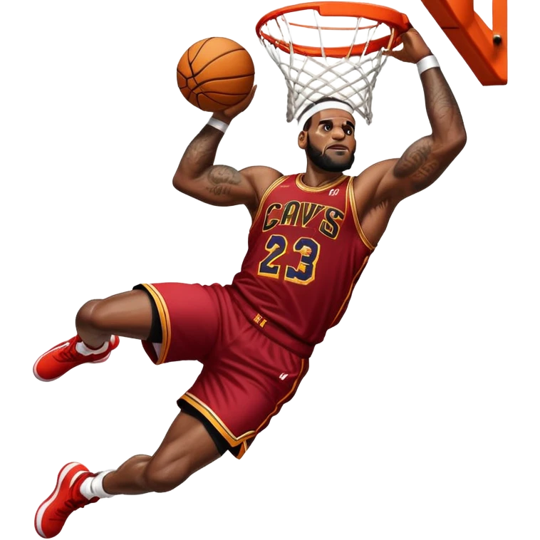 lebron james dunking emoji