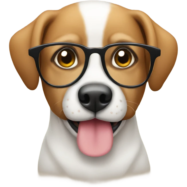 Perro con lentes  emoji