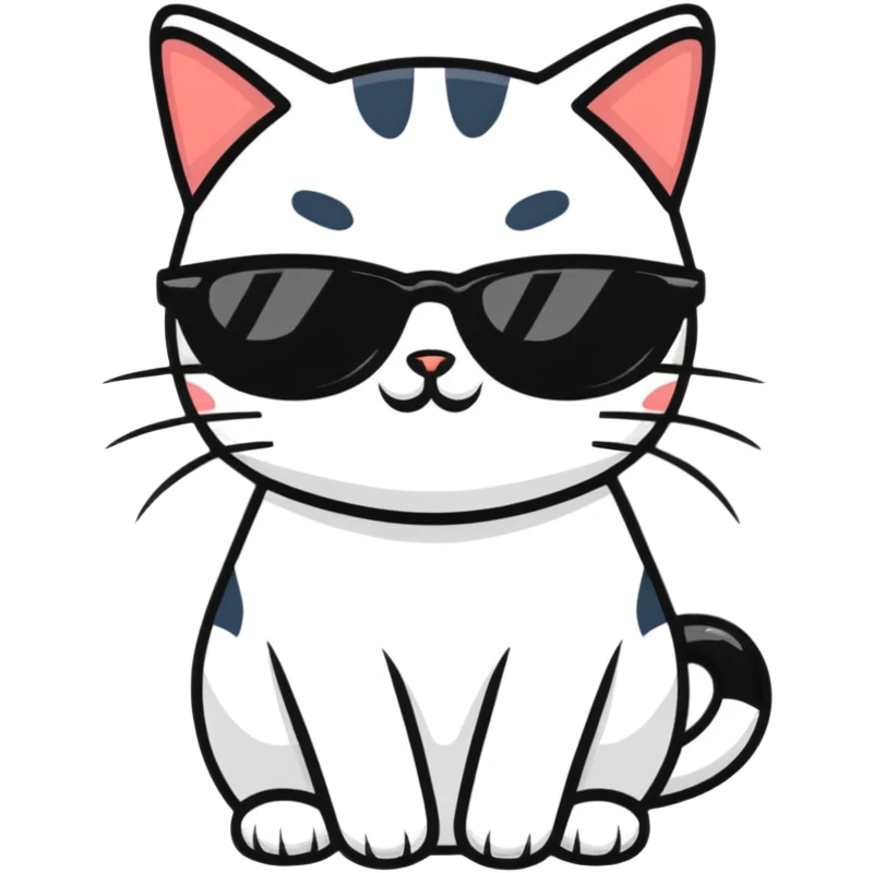 cat wearing sunglasses emoji