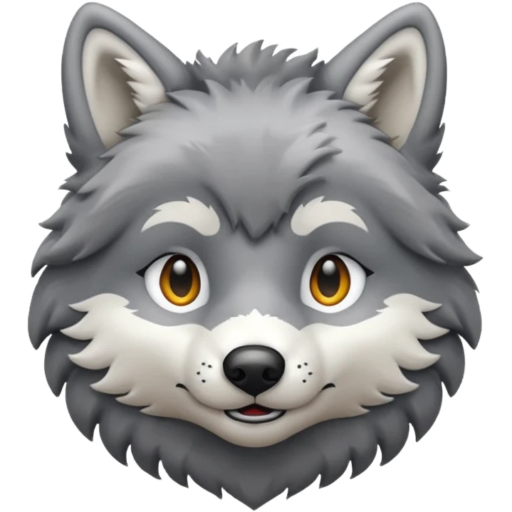 Plush wolf emoji