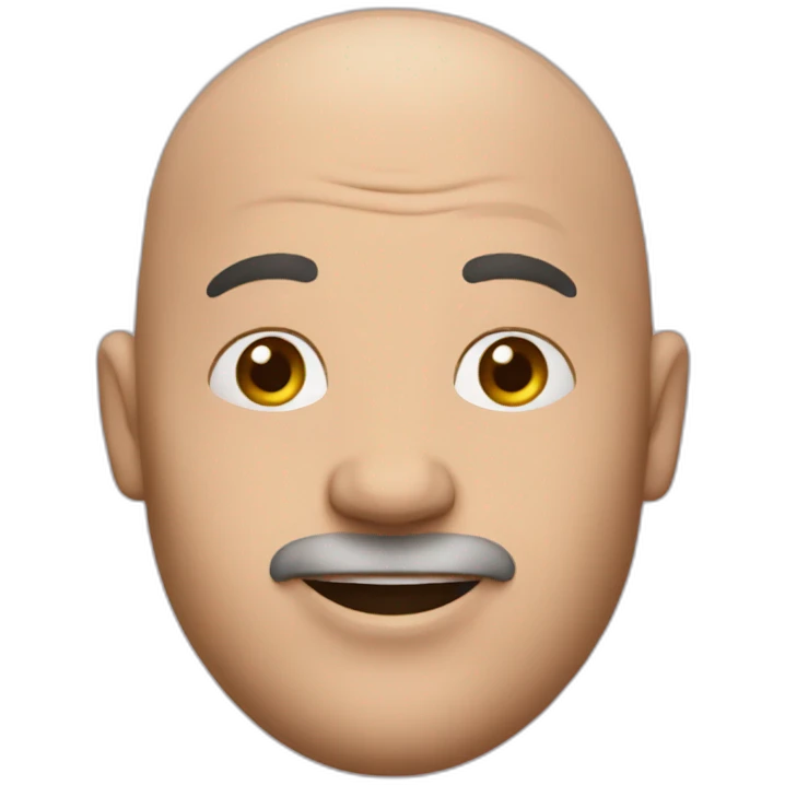 bald men with a clubbel emoji