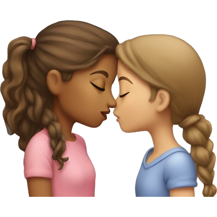 girl kissing girl emoji