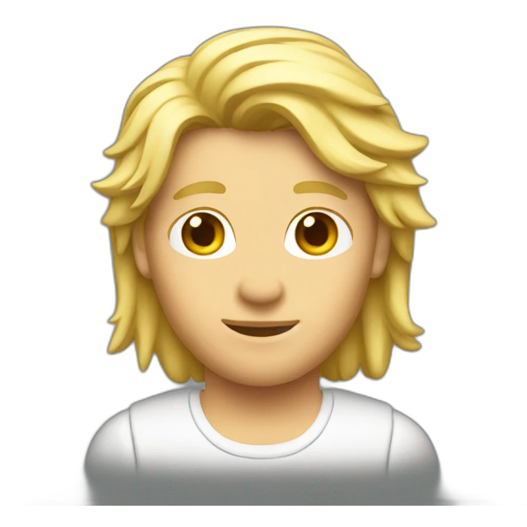 Blonde mullet emoji