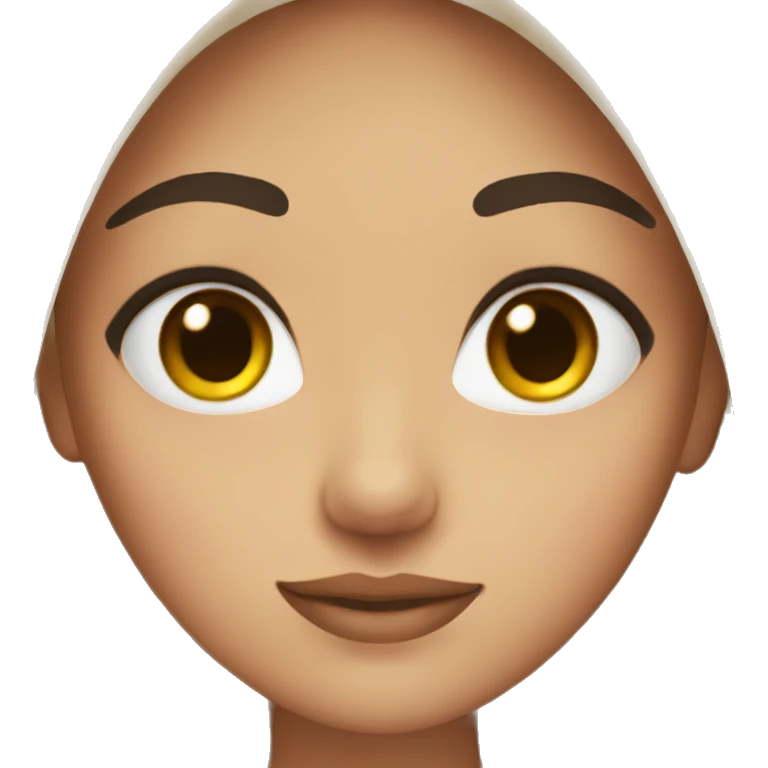  girl with straight black hair and brown eyes with mascara emoji