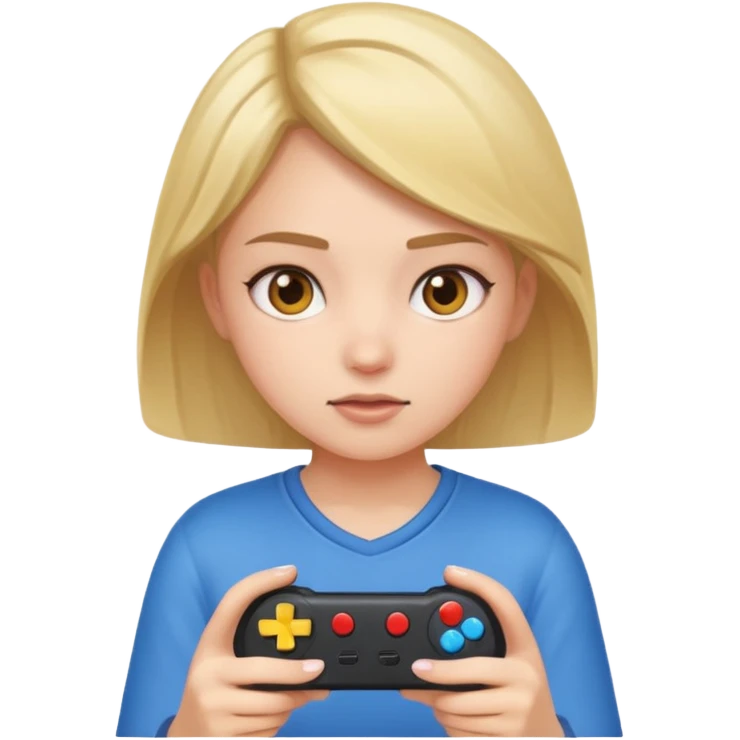 Girl playing game emoji