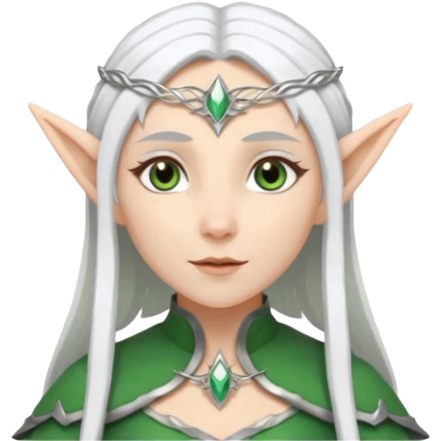 woman elves with white hair emoji
