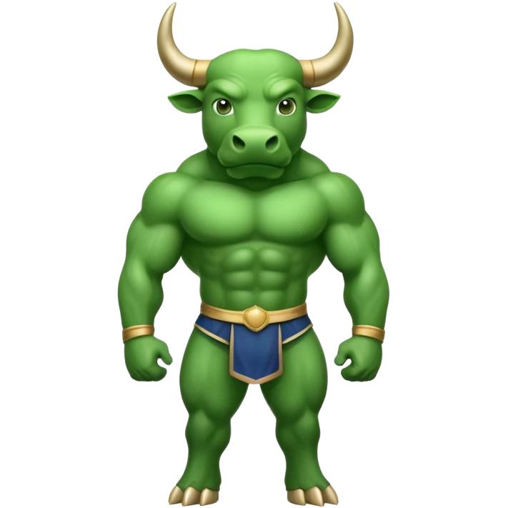 Green bull emoji