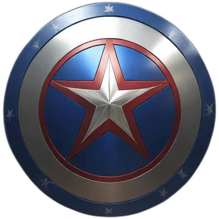 captain america type shield with the Facebook/META logo replacing the star in the middle emoji
