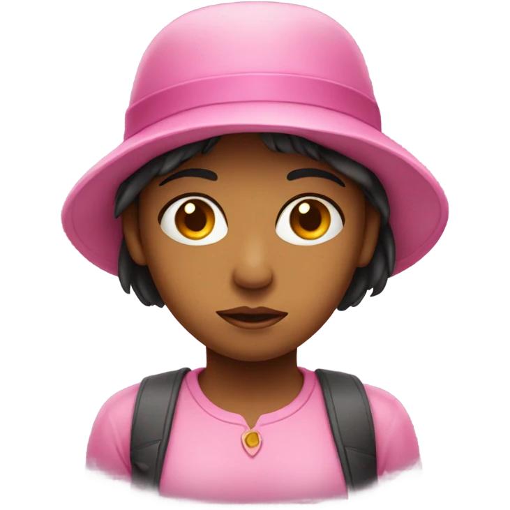 Sad Girl With Pink Hat emoji