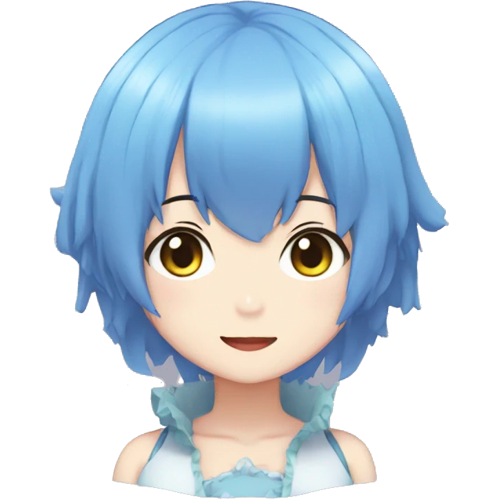 rem, re:zero, blue haired girl emoji