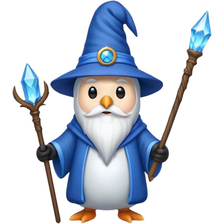 Penguin Wizard emoji