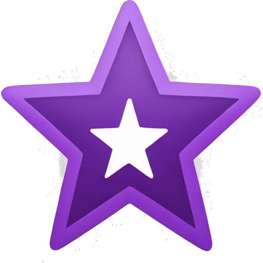 purple check mark in a star emoji