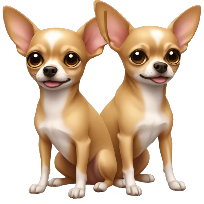 Two tan chihuahuas  emoji