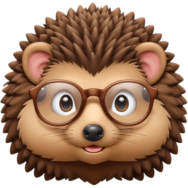 a cute hedgehog with glasses




















 emoji