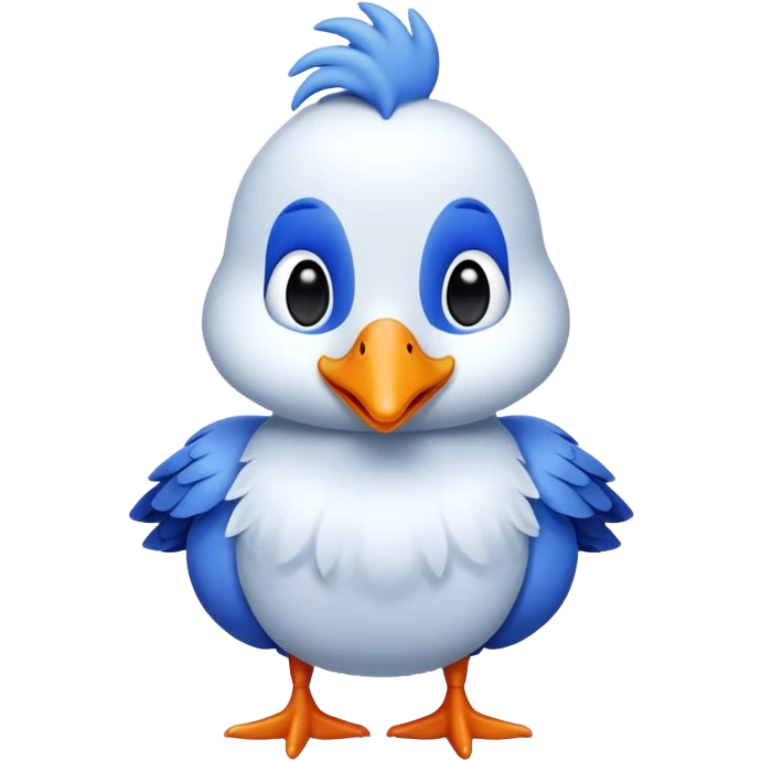 Blue silly Goose  emoji