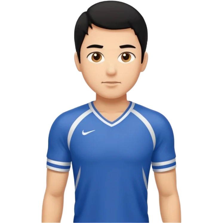 mach mir eine sportiliche männliche person mit schwarzen haaren emoji