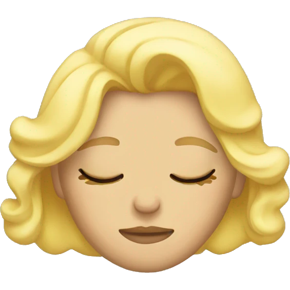 Blonde sleeping emoji