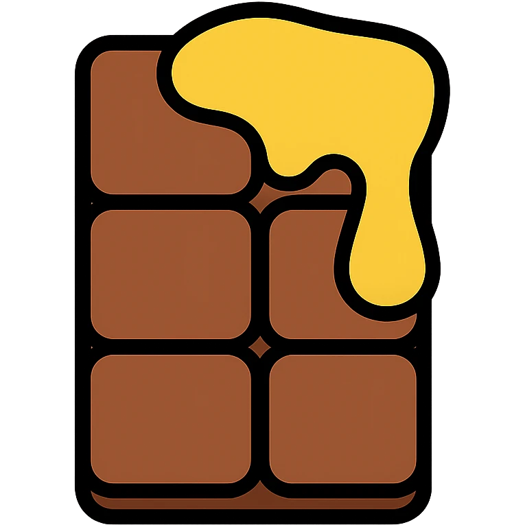 chocolate bar with honey on top emoji