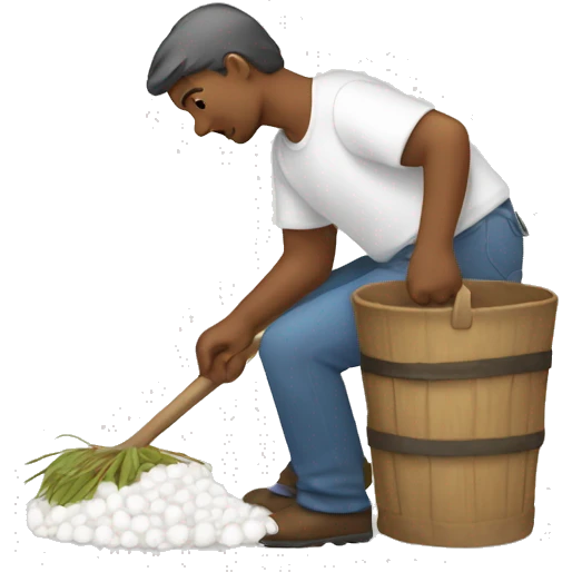 person harvesting cotton emoji