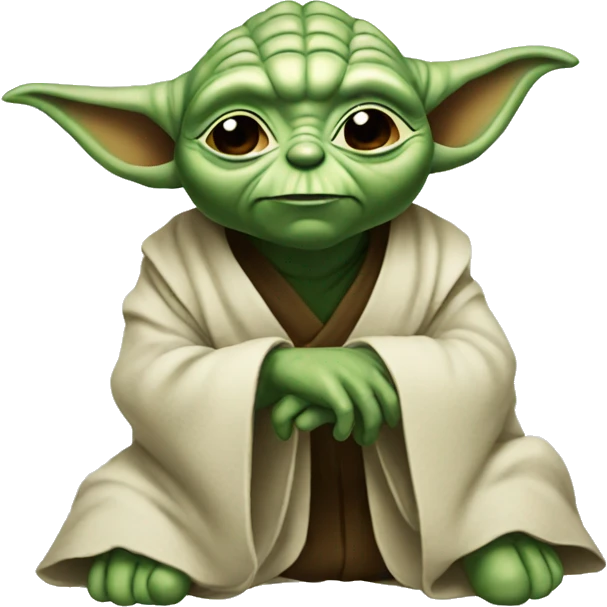 Yoda flipping emoji