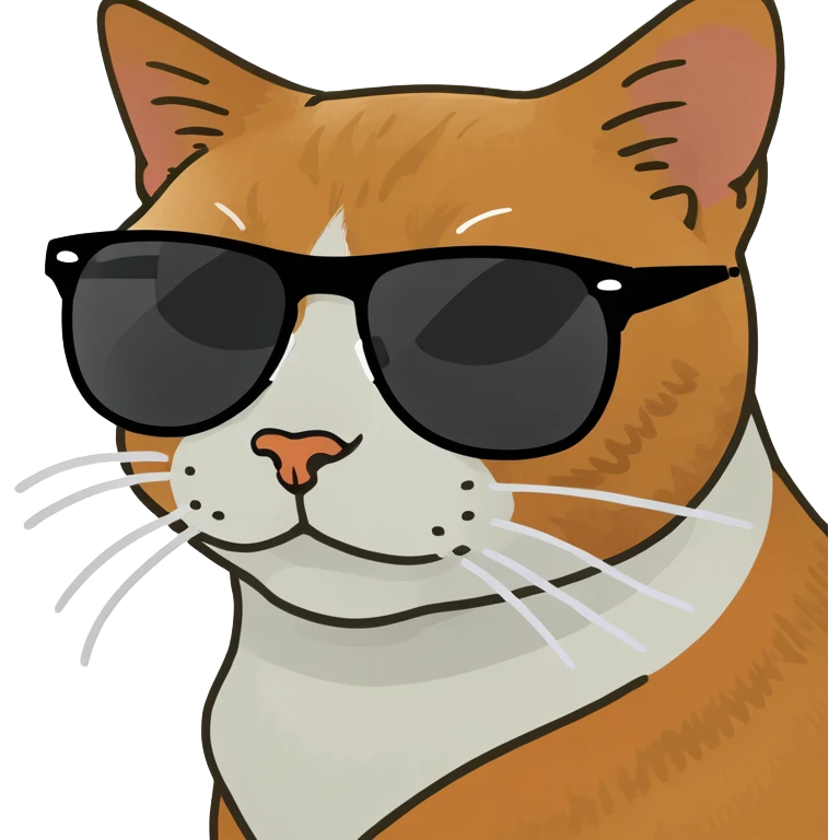 Cat with sunglasses emoji