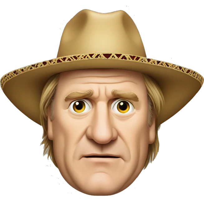 Gerard depardieu with sombrero hat emoji