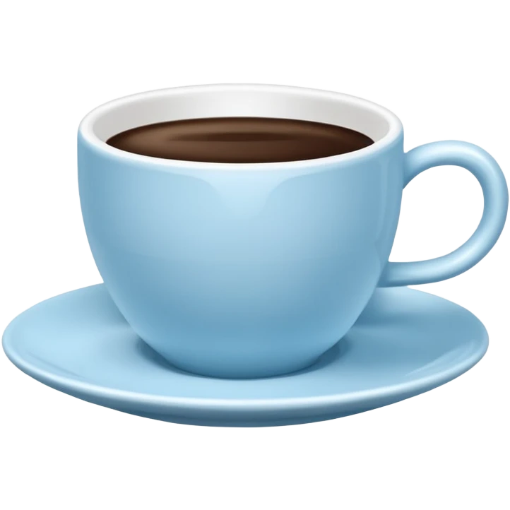 coffee cup and saucer in the colour light blue emoji