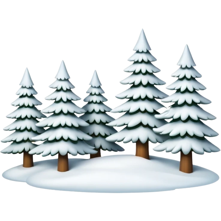 Snowy lanscape with trees emoji