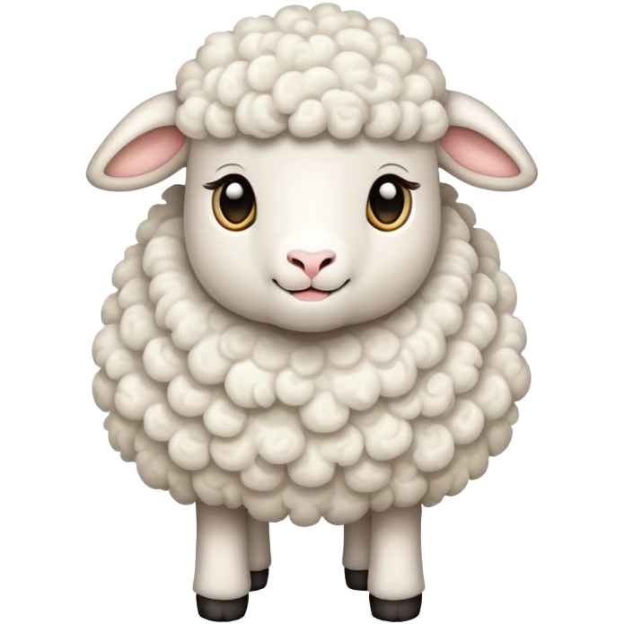lamb with curly hair  emoji