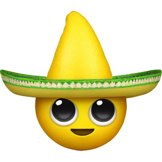 Lemon with sombrero emoji