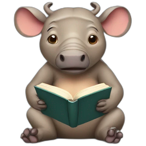Babirusa Reading A Book emoji