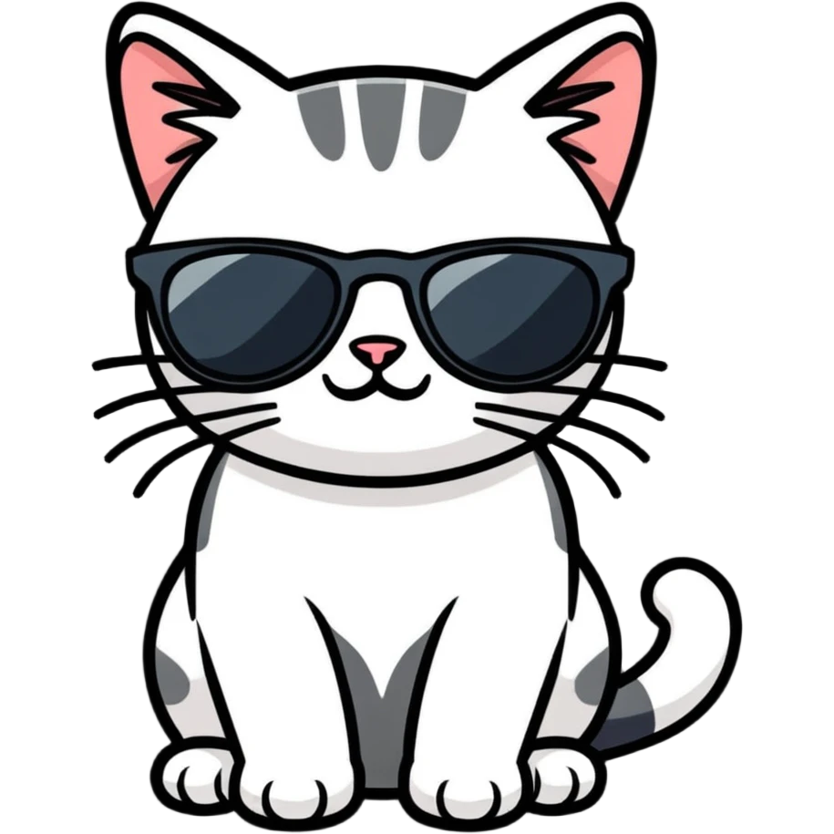 Cat with sunglasses emoji