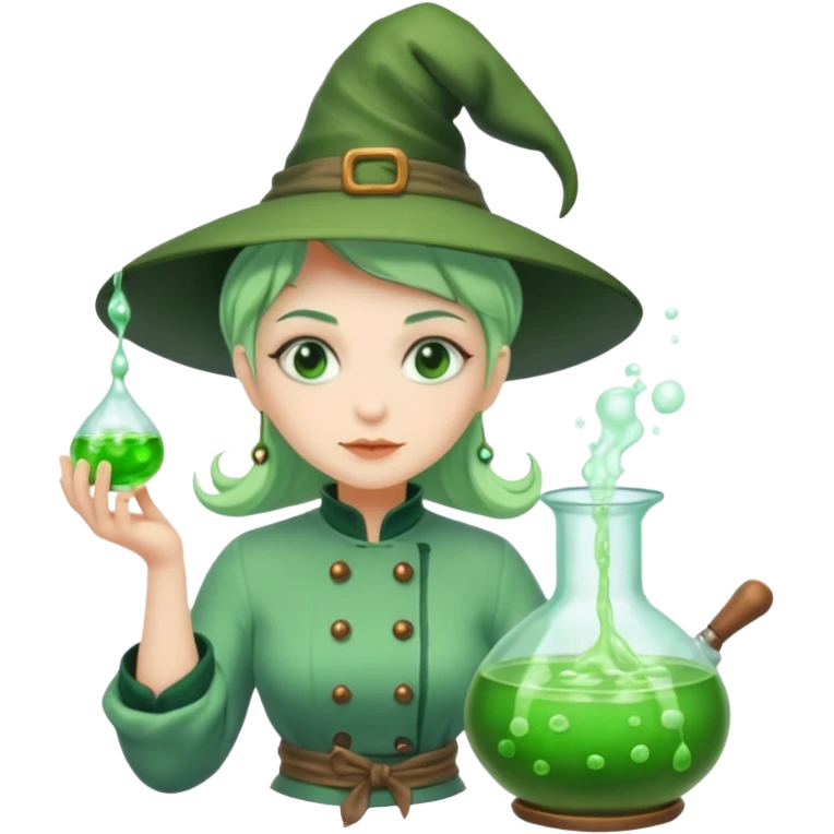 green witch cooking potion emoji