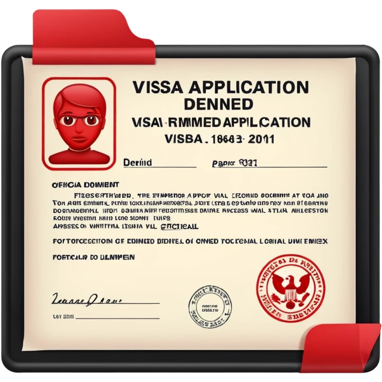 visa de turista denegada emoji