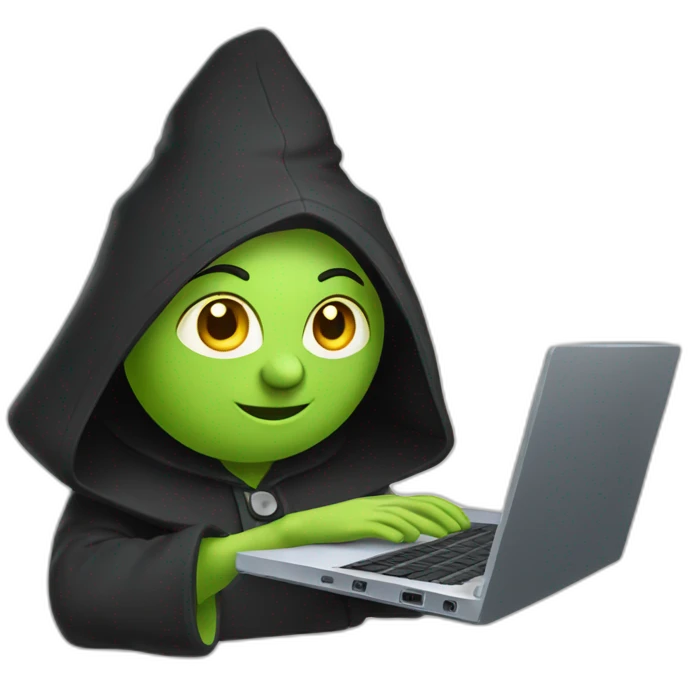 Hexe mit Laptop emoji