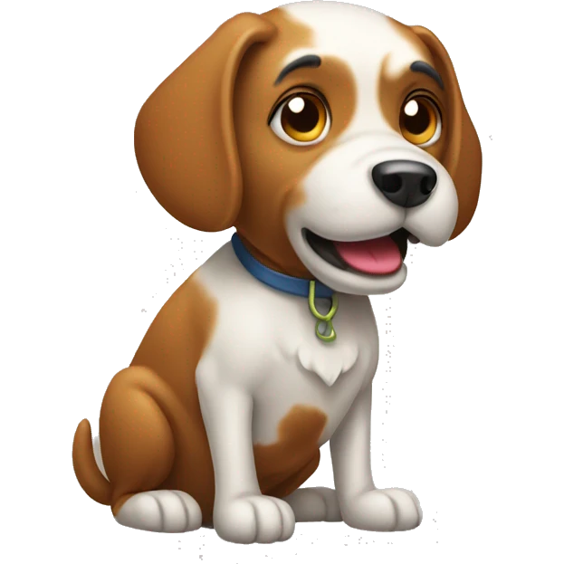 a dog pooping emoji