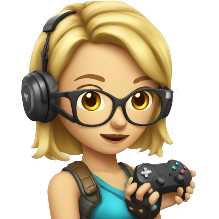 lady gamer wth emoji