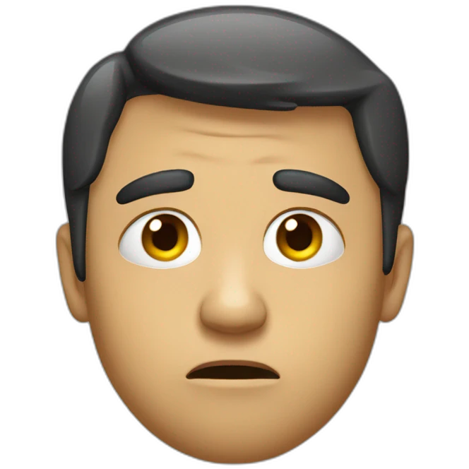 A disgruntled person emoji