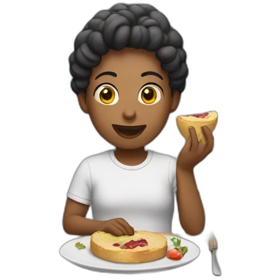 Mijer comiendo berenjena emoji