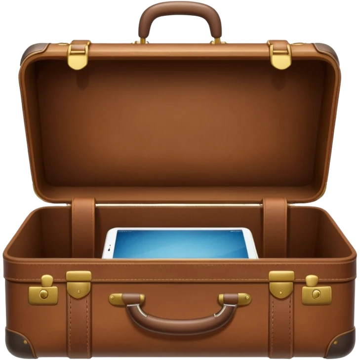 Suitcase half-open emoji