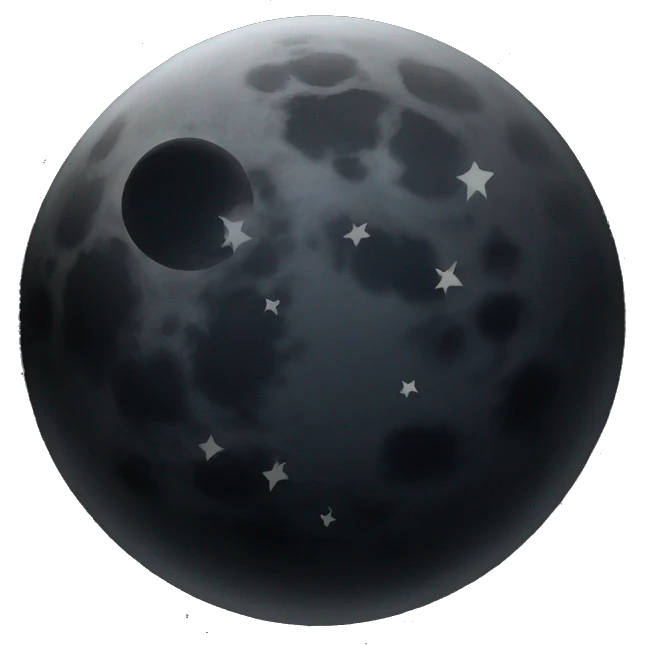 Black moon with stars emoji