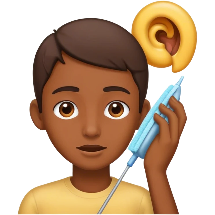 Stop to clean out ear emoji