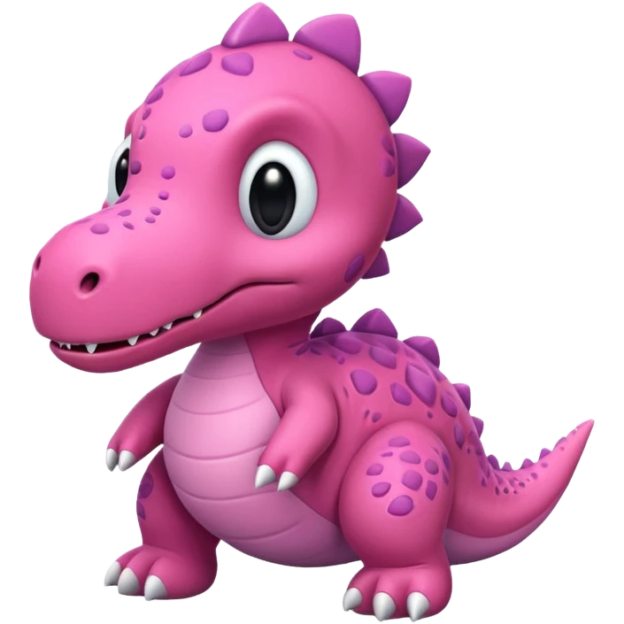 pink stuffed dinosaur emoji