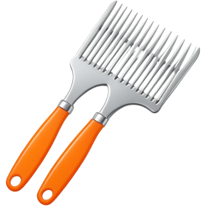 Orange comb Metal tail comb emoji