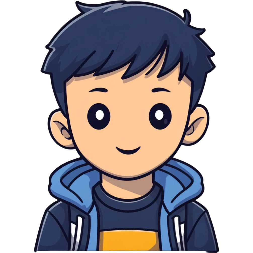boy gazing at viewer emoji