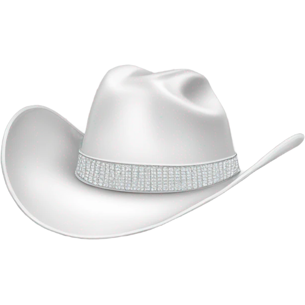 white diamante cowboy hat emoji