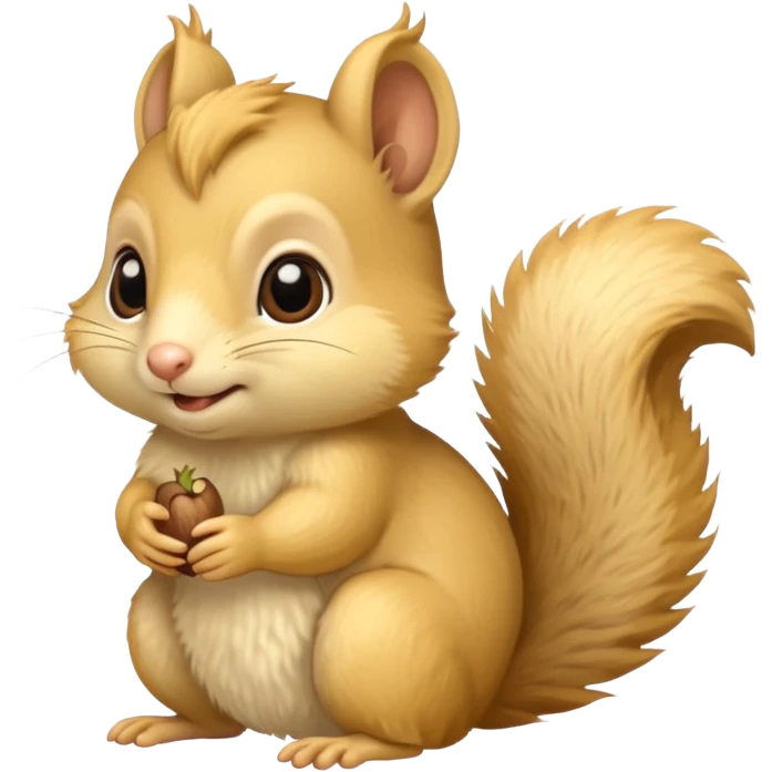 a light yellow baby squirrel  emoji