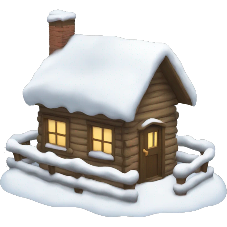 A little house covered in snow  emoji