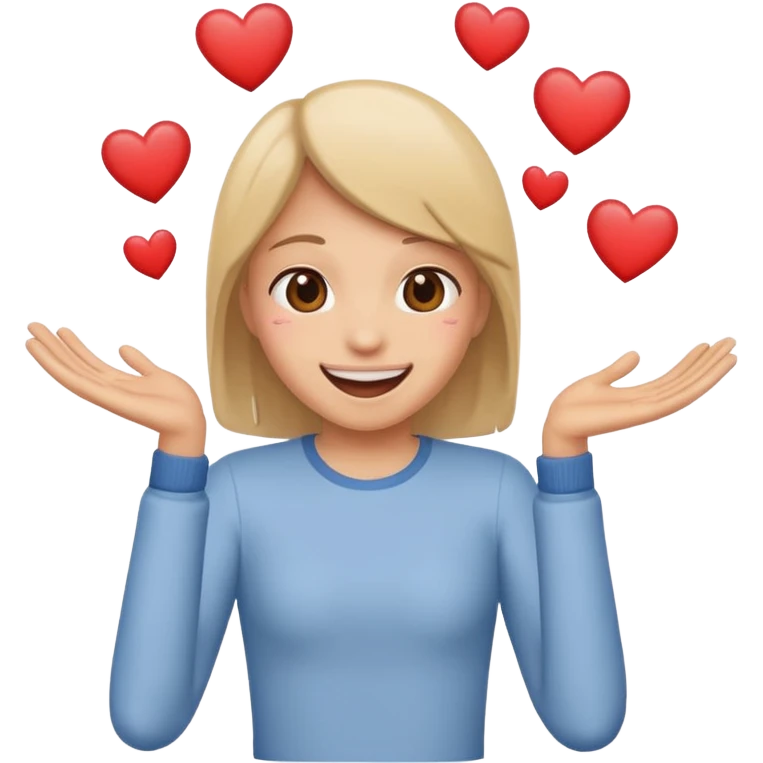 throwing up hearts emoji